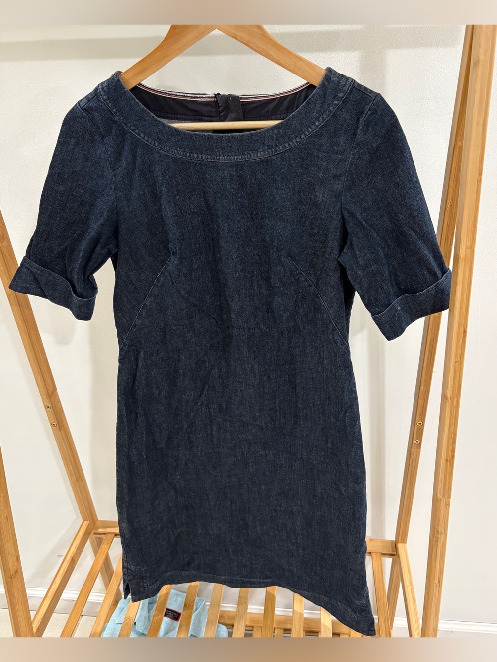 Boden Denim Dress Women's cotton 4R dark academia quite luxury office feminine